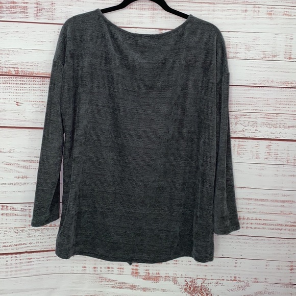 Soft Cherish Grey Side Tie Front Top - Picture 6 of 11